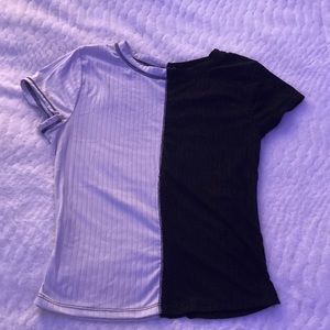 Black and white tee shirt